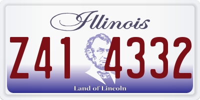 IL license plate Z414332