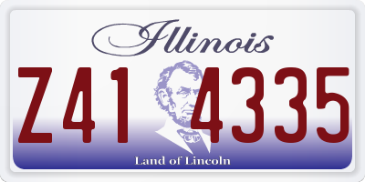 IL license plate Z414335