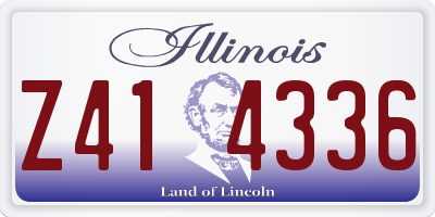 IL license plate Z414336