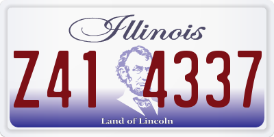 IL license plate Z414337