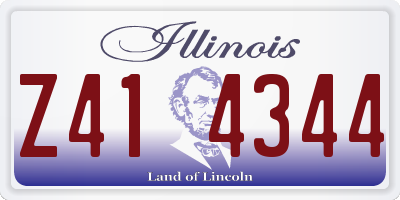 IL license plate Z414344