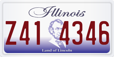 IL license plate Z414346