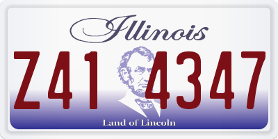 IL license plate Z414347