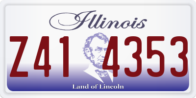 IL license plate Z414353