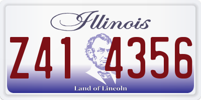 IL license plate Z414356