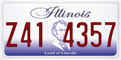 IL license plate Z414357