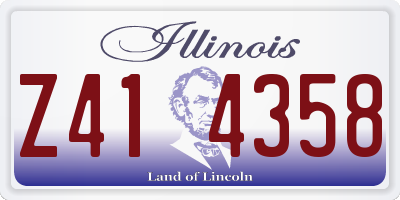 IL license plate Z414358