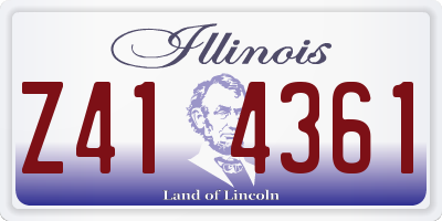 IL license plate Z414361