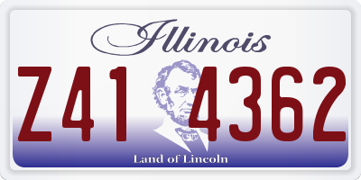 IL license plate Z414362