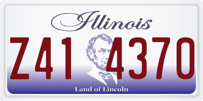 IL license plate Z414370
