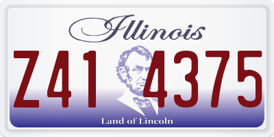 IL license plate Z414375