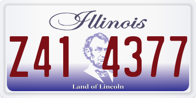 IL license plate Z414377