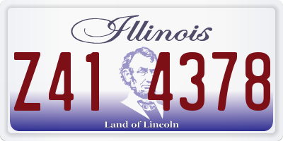 IL license plate Z414378