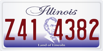 IL license plate Z414382