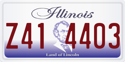 IL license plate Z414403