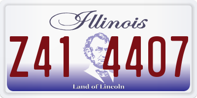IL license plate Z414407