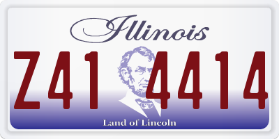 IL license plate Z414414