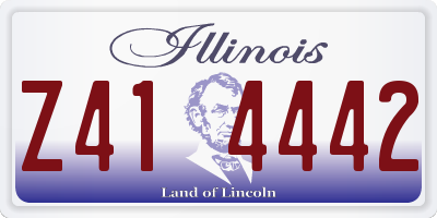 IL license plate Z414442