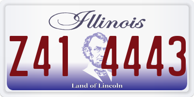 IL license plate Z414443