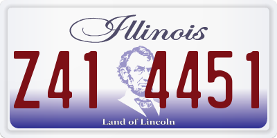 IL license plate Z414451