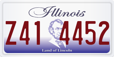 IL license plate Z414452