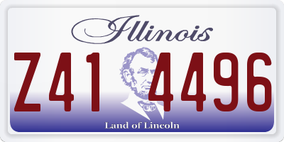IL license plate Z414496