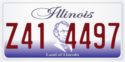 IL license plate Z414497