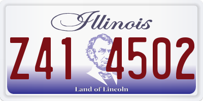 IL license plate Z414502