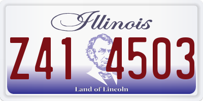 IL license plate Z414503