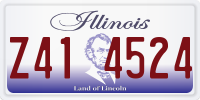 IL license plate Z414524