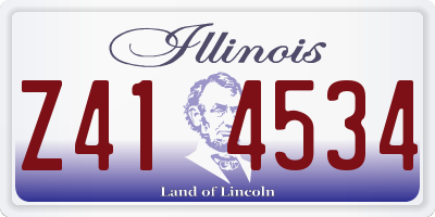 IL license plate Z414534