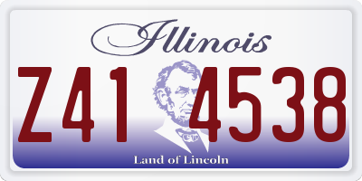 IL license plate Z414538