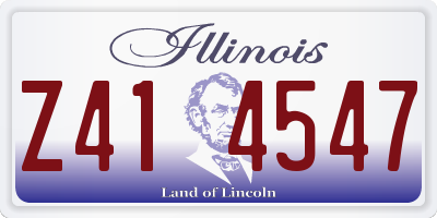 IL license plate Z414547