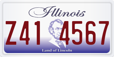IL license plate Z414567