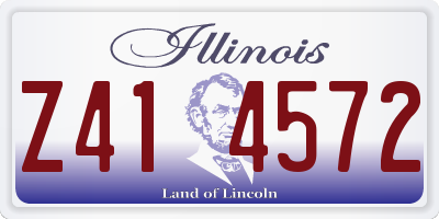 IL license plate Z414572