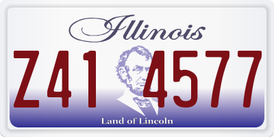 IL license plate Z414577