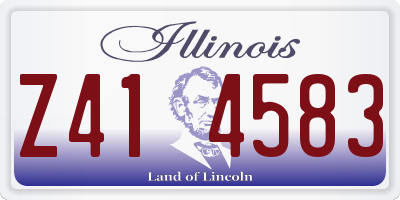 IL license plate Z414583