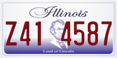 IL license plate Z414587