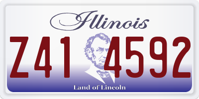 IL license plate Z414592
