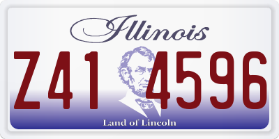 IL license plate Z414596