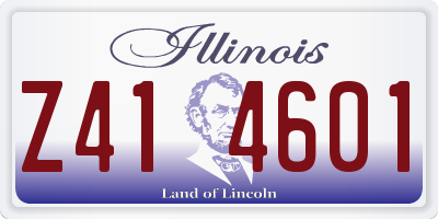 IL license plate Z414601
