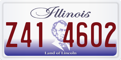 IL license plate Z414602