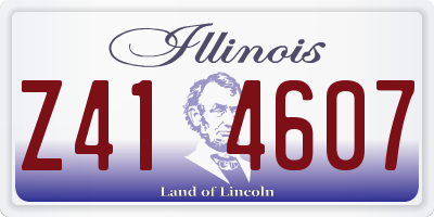 IL license plate Z414607