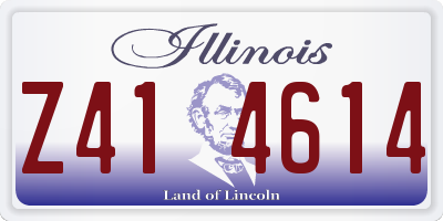 IL license plate Z414614