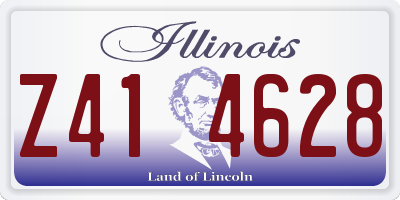 IL license plate Z414628