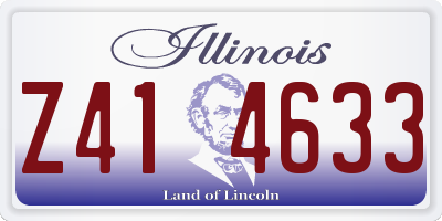IL license plate Z414633