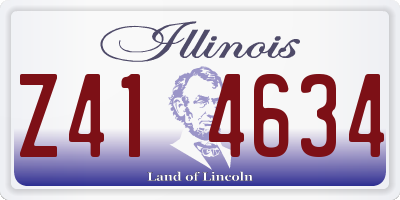 IL license plate Z414634