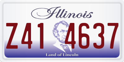 IL license plate Z414637