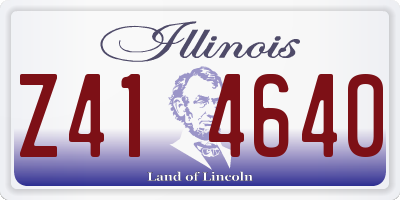 IL license plate Z414640