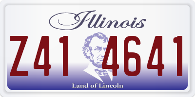 IL license plate Z414641
